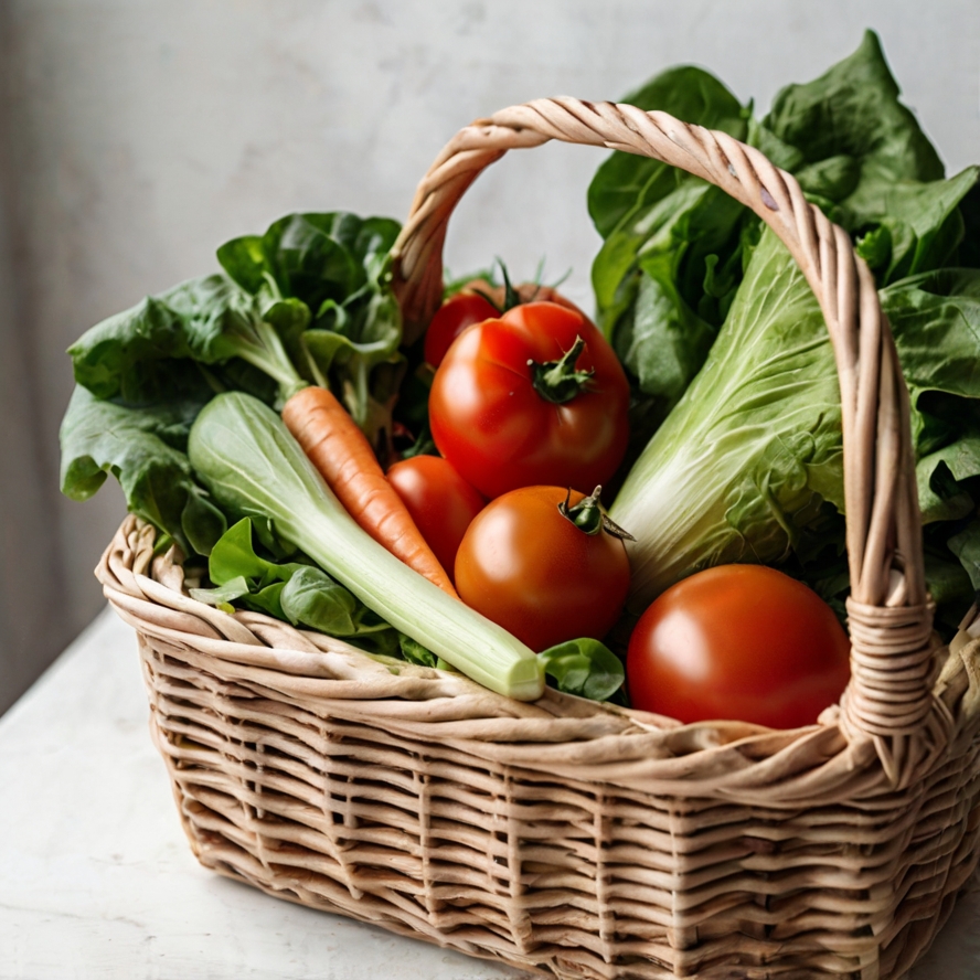 Ej. Cesta de verde ecológica